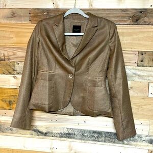 The Limited size small light brown button closure blazer with multiple pockets